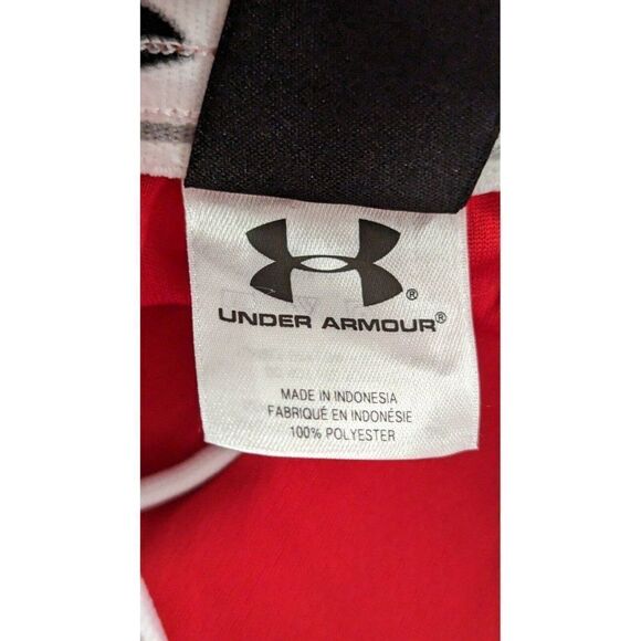 Under Armour Mens Size M Red Polyester Activewear Elastic Waist Athletic Shorts - Picture 6 of 7